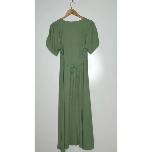 Madewell Gatehouse Green Leedra Button-Front Midi Dress Size 10 - Picture 8 of 15